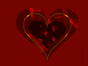 Gif animé coeur qui tourne